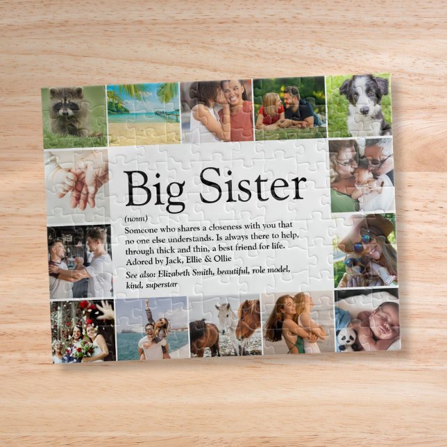 Definition für benutzerdefinierte Sister Quote 14  (Custom Sister Definition Quote 14 Photo Collage Jigsaw Puzzle)