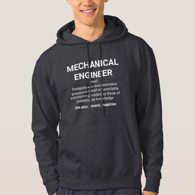 Definition für Maschinenbauingenieure Hoodie (Vorderseite)