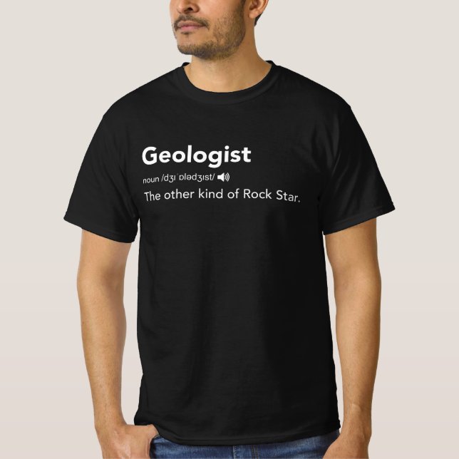 Definition Geologe Ernährungsgeologie Rock Star T-Shirt (Vorderseite)
