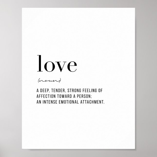 Definition-Liebe Poster (Vorne)