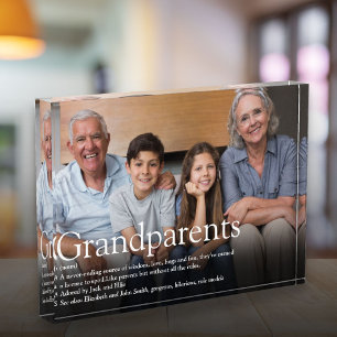 Definition moderner Spaß-Oma/Opa-Zitat Fotoblock