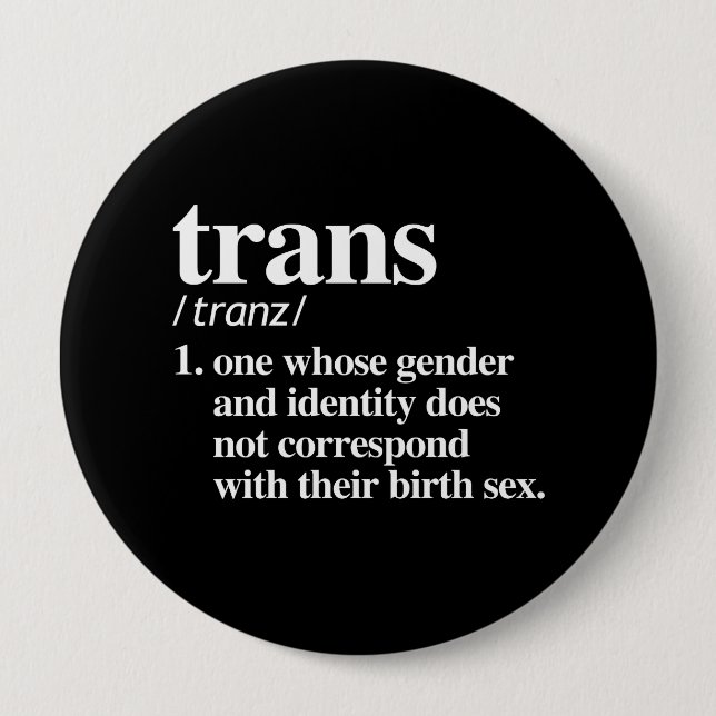Definition of trans - LGBT Definitions - Button (Vorderseite)