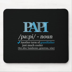 Definition Papi Lustiger Opa Vater Vatertag Weihna Mousepad
