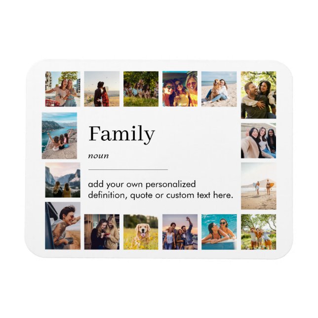 Definition Personalisiert 16 FotoCollage Magnet (Horizontal)