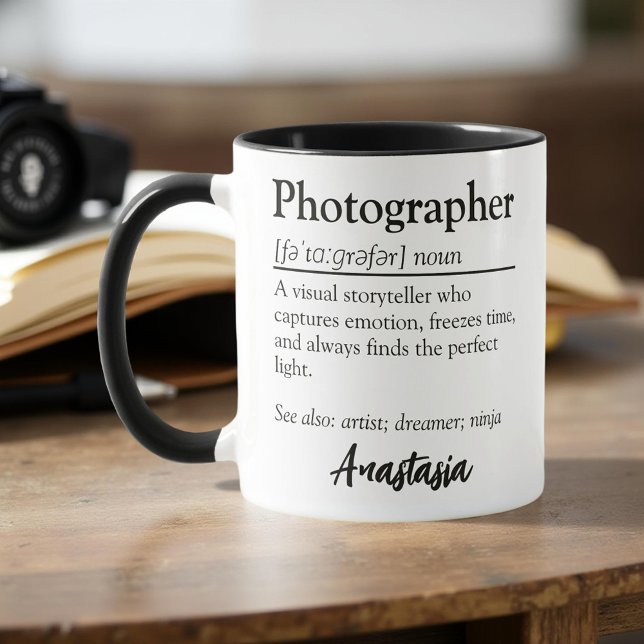 Definition personalisierter Fotografen Tasse (Von Creator hochgeladen)