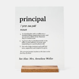 Définition personnalisée d'un directeur d'école dr