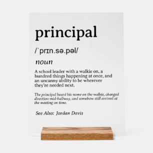 Définition personnalisée d'un directeur d'école dr