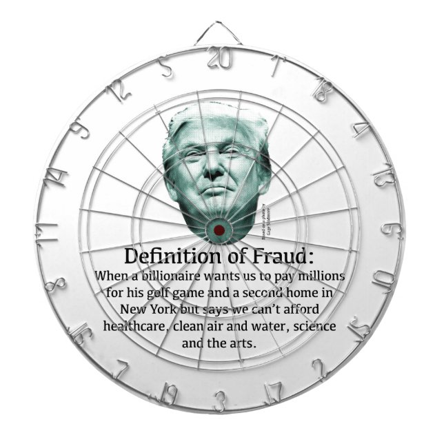 Definition von Betrug - TRUMP Dartscheibe (vorne)