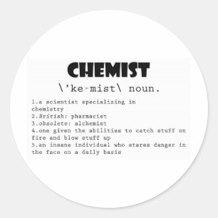 Definition von Chemist Runder Aufkleber