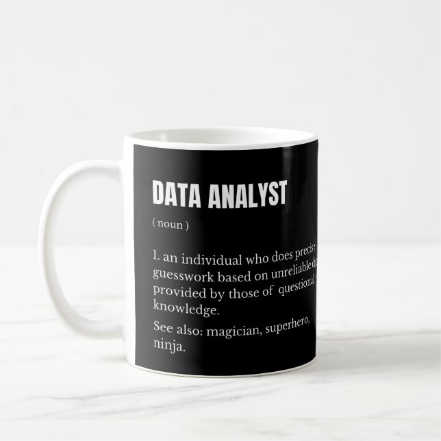 Definition von Datenanalyst Funny Scientist Kaffeetasse (Links)