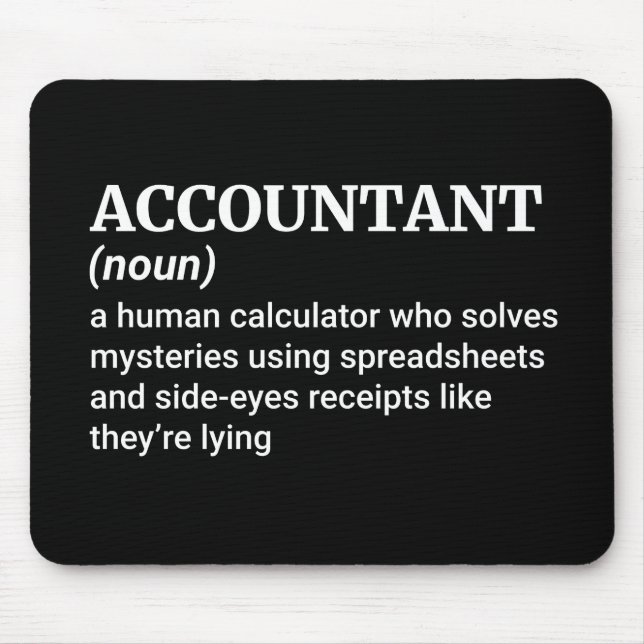 Definition von "Funny Accountant" Mousepad (Vorne)