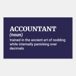 Definition von "Funny Accountant" Rechteckiger Aufkleber