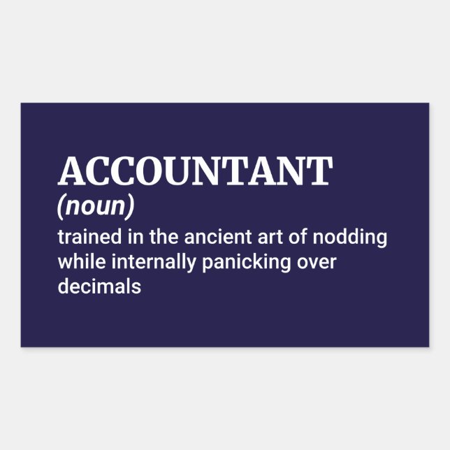 Definition von "Funny Accountant" Rechteckiger Aufkleber (Vorderseite)