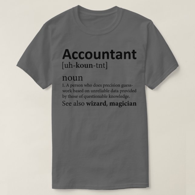 Definition von "Funny Accountant" T-Shirt (Design vorne)