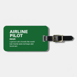 Definition von "Funny Airline Captain" Gepäckanhänger