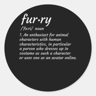 Definition von Furnier Fandom Furries Design Cospl Runder Aufkleber