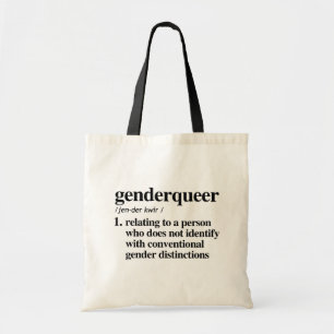 Definition von Genderqueer - definierte LGBTQ-Begr Tragetasche