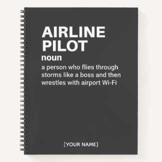 Definition von "Luftfahrt-Pilot" - Personalisierte Notizbuch