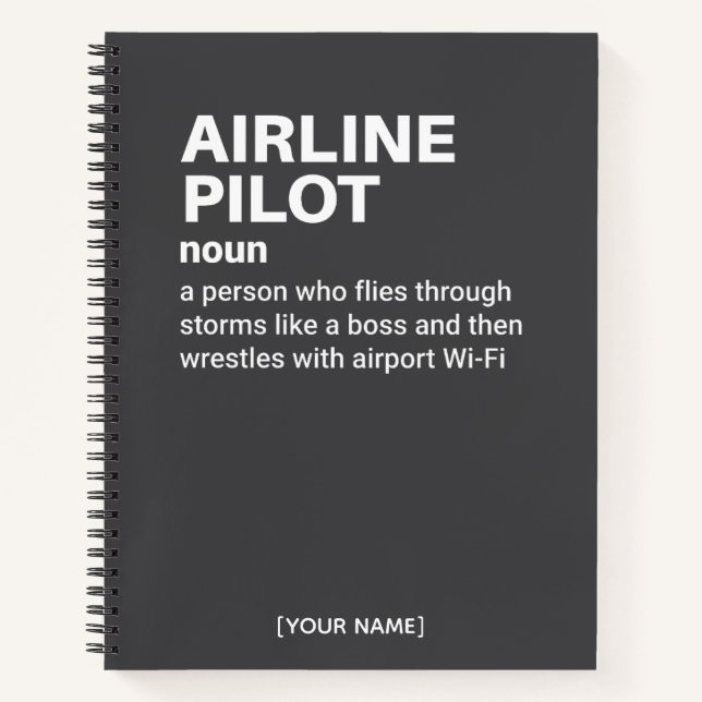 Definition von "Luftfahrt-Pilot" - Personalisierte Notizbuch (Vorderseite)