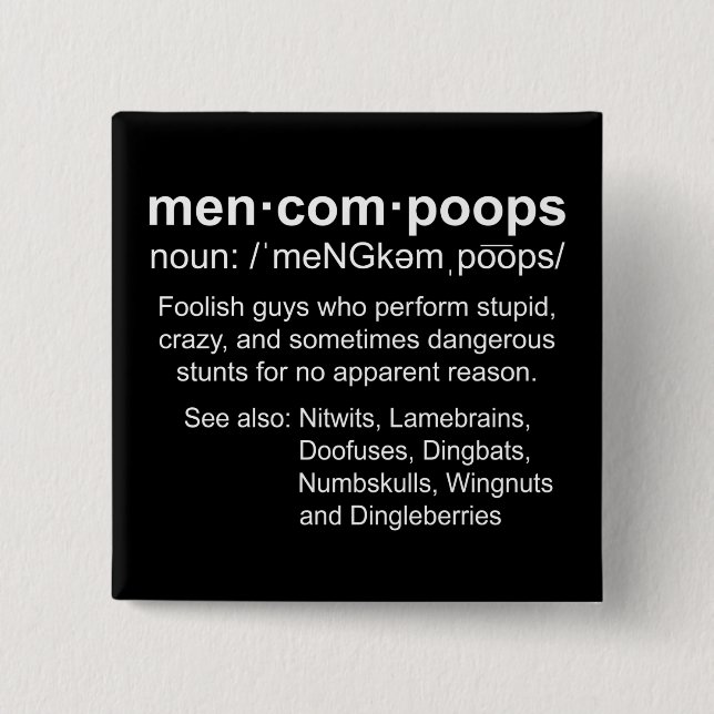 Definition von Menkompoops Button (Vorderseite)