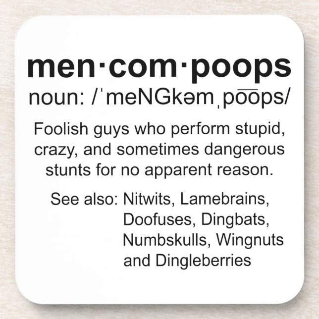 Definition von Menkompoops Getränkeuntersetzer (Vorderseite)
