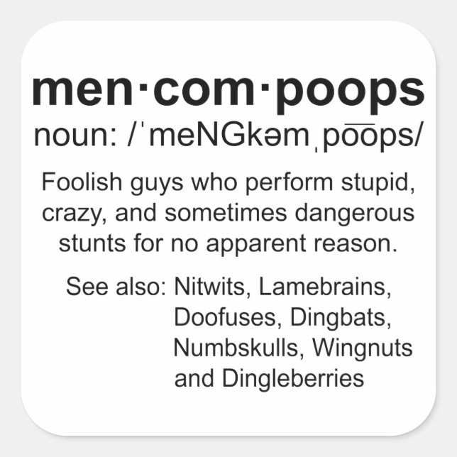 Definition von Menkompoops Quadratischer Aufkleber (Vorderseite)
