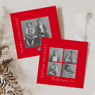 Definition von Naughty   5 Foto Collage Weihnachte Feiertagskarte