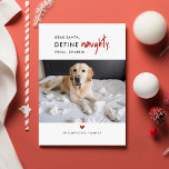 Definition von Naughty | Funny Dog Foto Weihnachts Feiertagskarte<br><div class="desc">Einführung in unser "Definition von Naughty | Funny Dog Foto Weihnachtskarten" - die perfekte Art, Spaß und Charme in Ihren Feiertagsgruß zu verleihen. Diese reizvolle Karte bietet einen zauberhaften Hund mit einem schelhaften Blinzeln im Auge, der jeden zum Fest einlädt. Senden Sie herzliche und humorvolle Wünsche an Ihre Lieben in...</div>