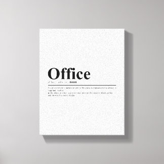 Definition von Office | Funny Zitat Leinwanddruck