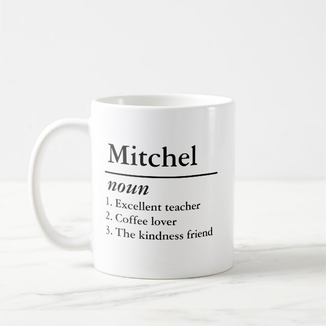 Definition von personalisierten Namen Bezeichnung  Kaffeetasse (Links)