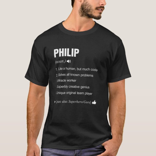 Definition von Philip Name bedeutet Familie Funny T-Shirt (Vorderseite)