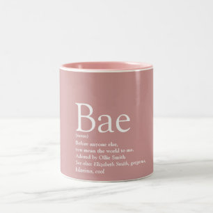 Definition von Pink Girlfriend Wife Bae Zweifarbige Tasse
