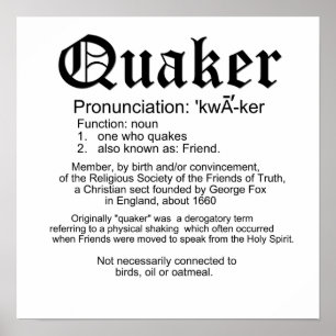 Definition von Quaker Poster