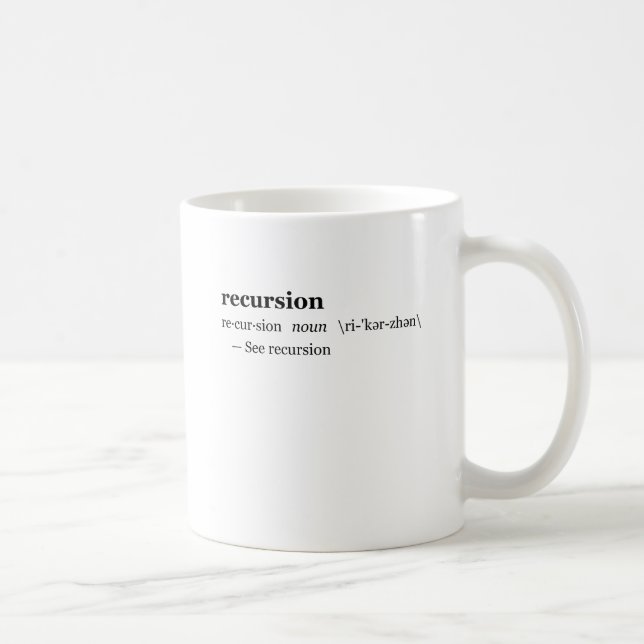 Definition von Rekursion Kaffeetasse (Rechts)