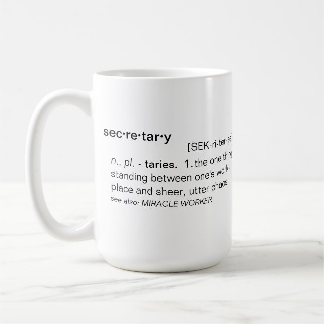 Definition von Sekretär Funny Mug Kaffeetasse (Links)