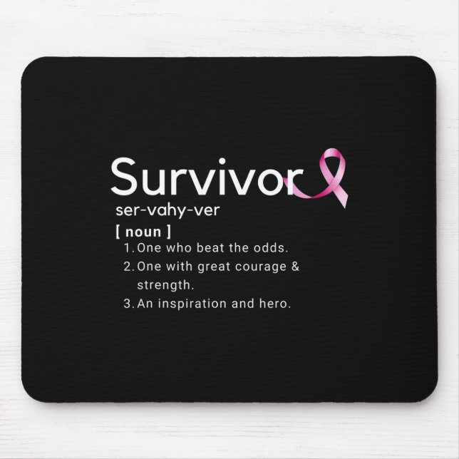 Definition von Überlebenden von Brustkrebs Mousepad (Vorne)