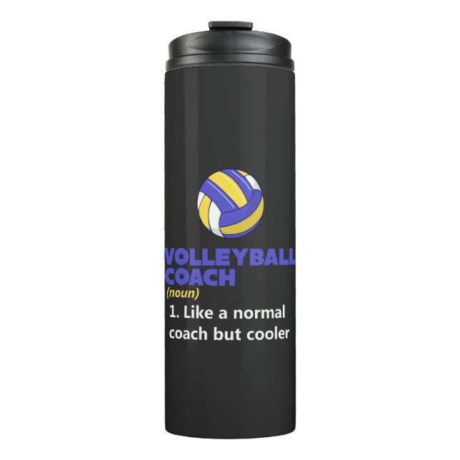 Definition von Volleyball-Coach Thermosbecher (Vorderseite)
