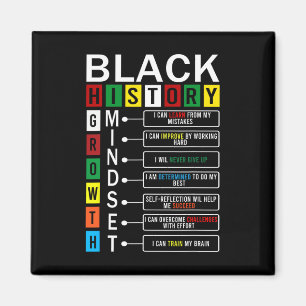 Definition von Wachstumsmentalität Cool Black Hist Magnet