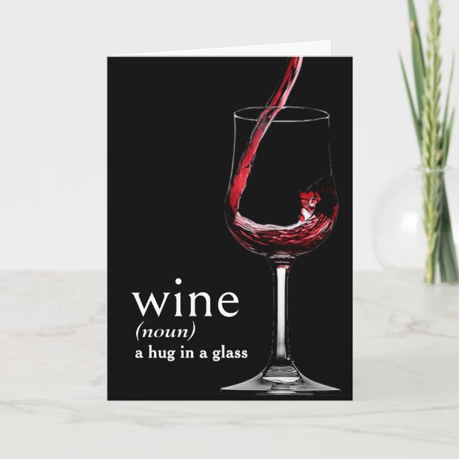 Definition von WEIN für den Geburtstag Karte (Vorderseite)