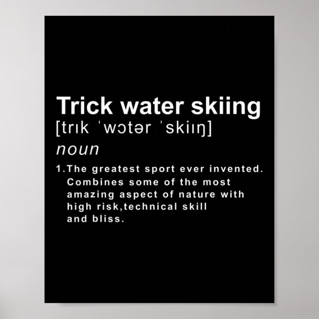 Definition Wasserski-Trick Poster (Vorne)