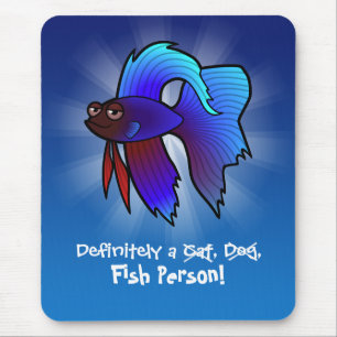 Definitiv eine Fischperson (Betta Fisch) Mousepad