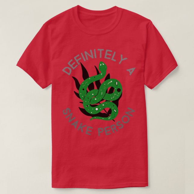 Definitiv eine Schlange Person 80 T-Shirt (Design vorne)