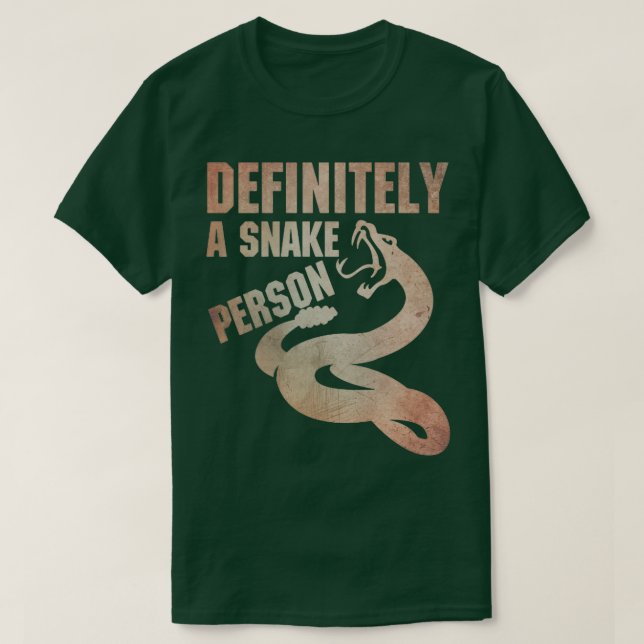 Definitiv eine Schlange Person Eine Schlange lusti T-Shirt (Design vorne)