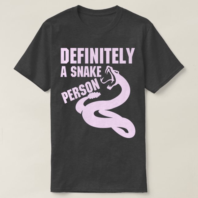 Definitiv eine Schlange Person Eine Schlange lusti T-Shirt (Design vorne)