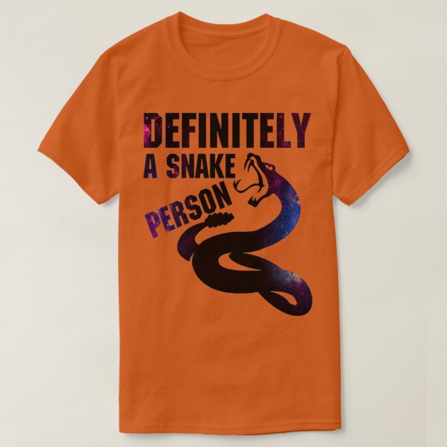 Definitiv eine Schlange Person Eine Schlange lusti T-Shirt (Design vorne)