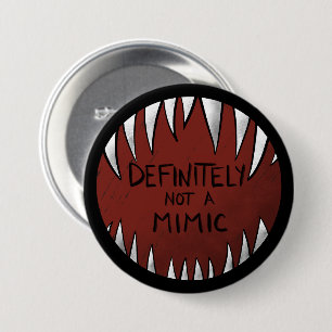 Definitiv kein Mimic D&D Gaming Geschenke Button
