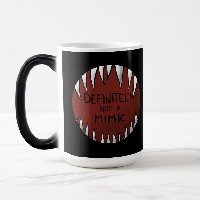 Definitiv kein Mimic D&D Gaming Geschenke Verwandlungstasse (Links)