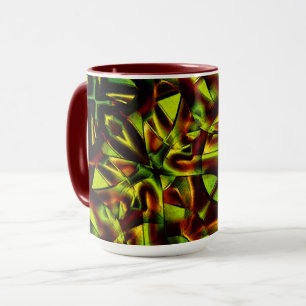 Deformierte Krawatte gebrannter, grüner Bänder Tasse