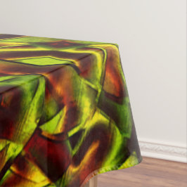 Deformierte Krawatte gebrannter, grüner Bänder Tischdecke