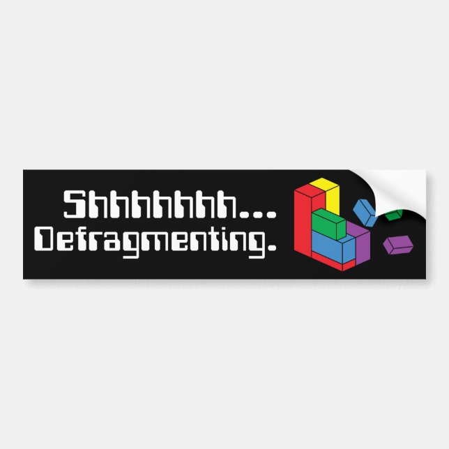 Defragmenting Autoaufkleber (Vorne)